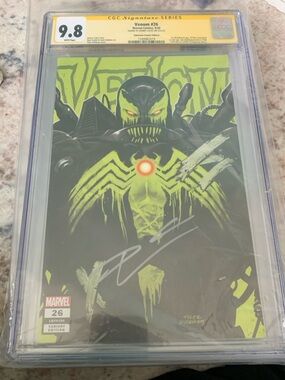 Marvel Venom #26 Variant Cover - Black and Neon Green CGC 9.8 SS KIRKHAM